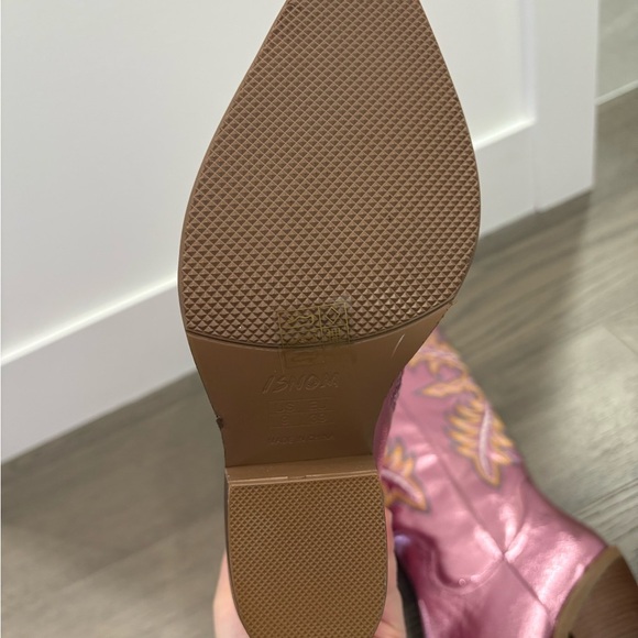 Pink Metallic Western Knee High Cowgirl Boots with Embroidery Women Size 7 & 9 - Picture 10 of 11